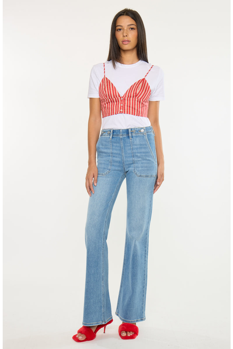 Jane High Rise Wide Flare Jeans, Alternate, color, Medium Wash