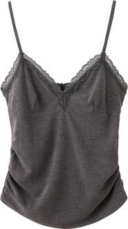 MANGO Lace Trim Camisole