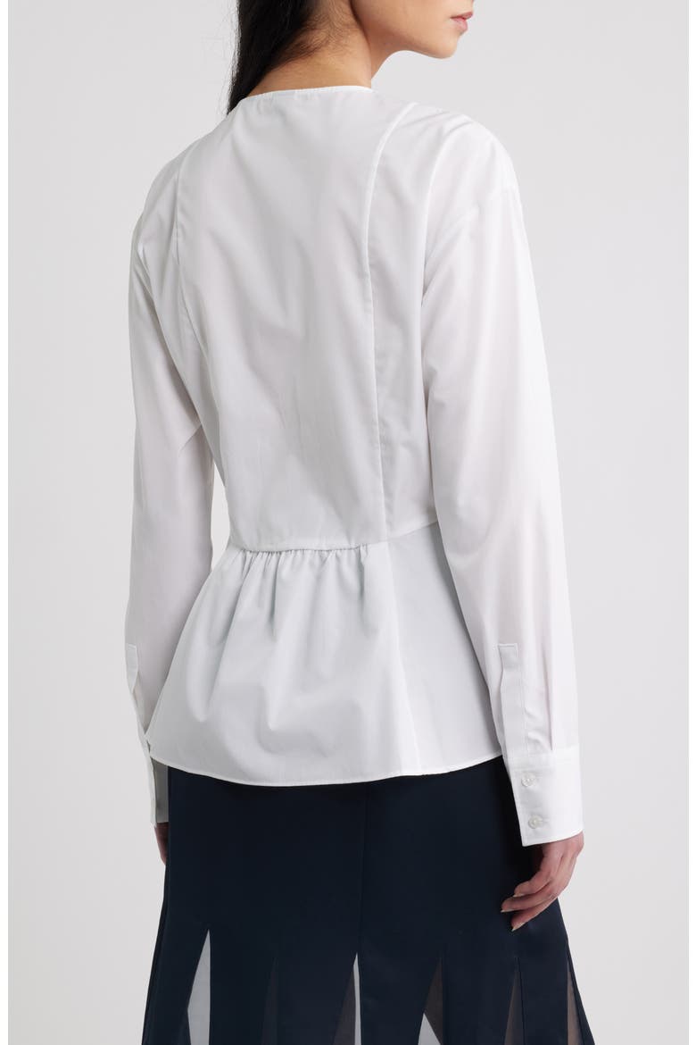 Cotton Peplum Top, Alternate, color, BRIGHT WHITE