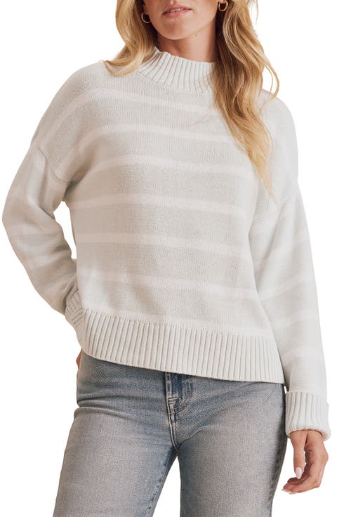Nora Stripe Mock Neck Sweater