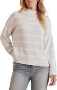 Splendid Nora Stripe Mock Neck Sweater