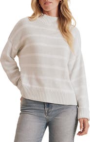 Splendid Nora Stripe Mock Neck Sweater