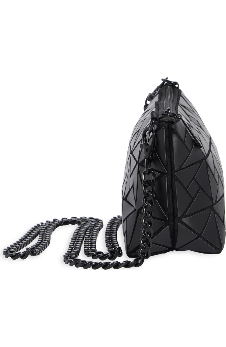 PATRIZIA LUCA Box Pattern Faux Leather Clutch, Alternate, color, Matte Black