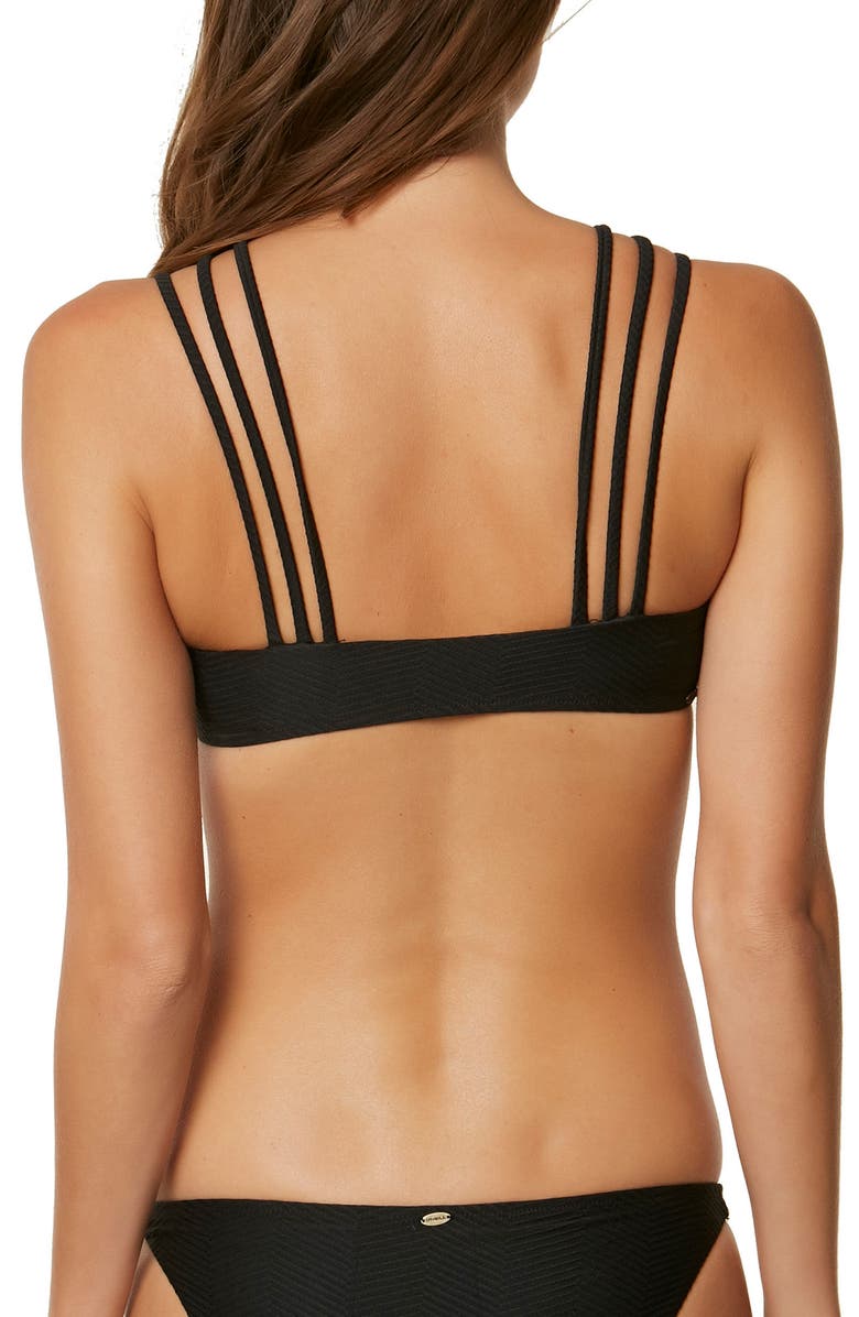 O'Neill Chevron High Neck Bikini Top, Alternate, color, 