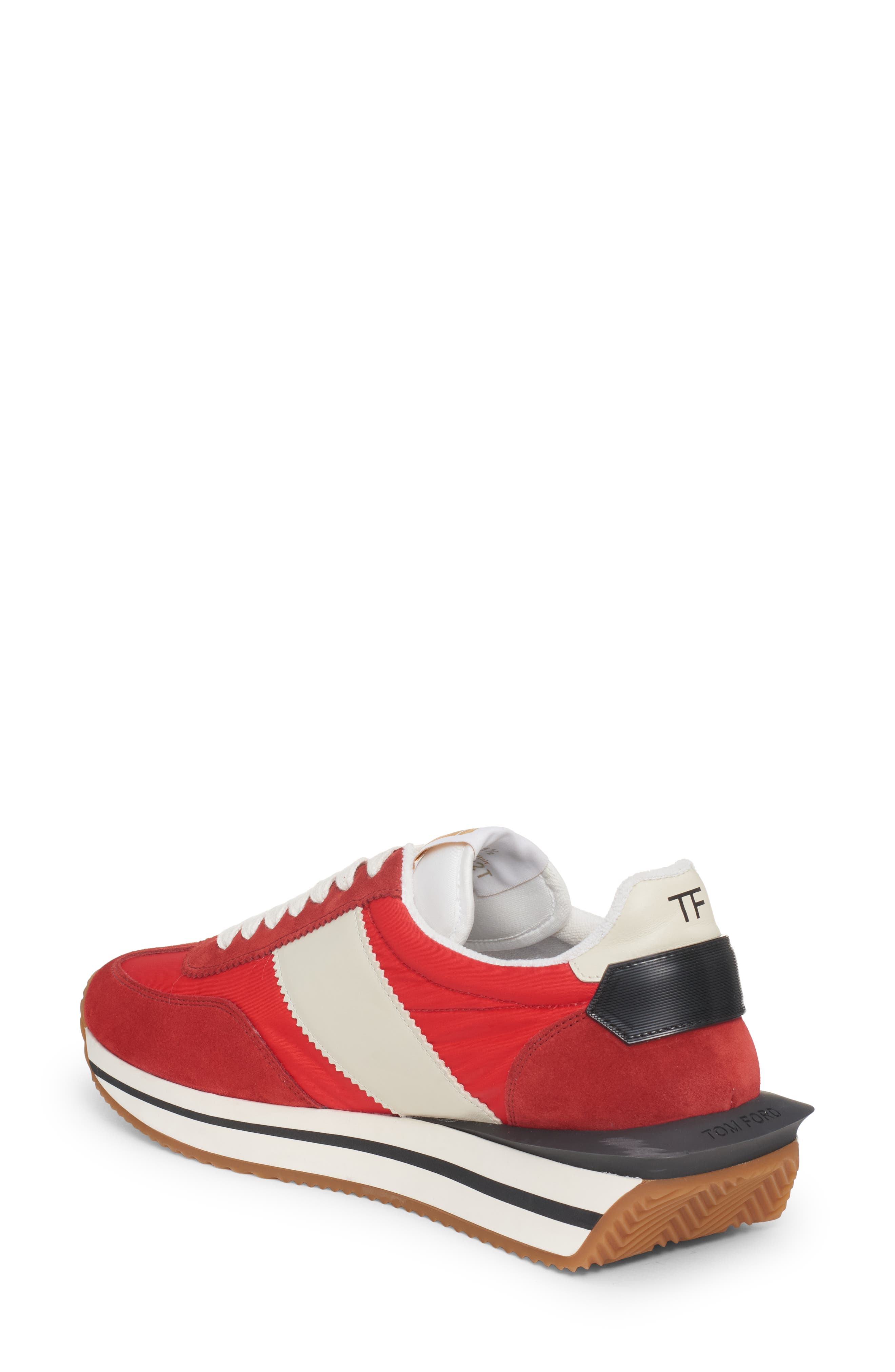 TOM FORD James Mixed Media Low Top Sneaker, Alternate, color, 