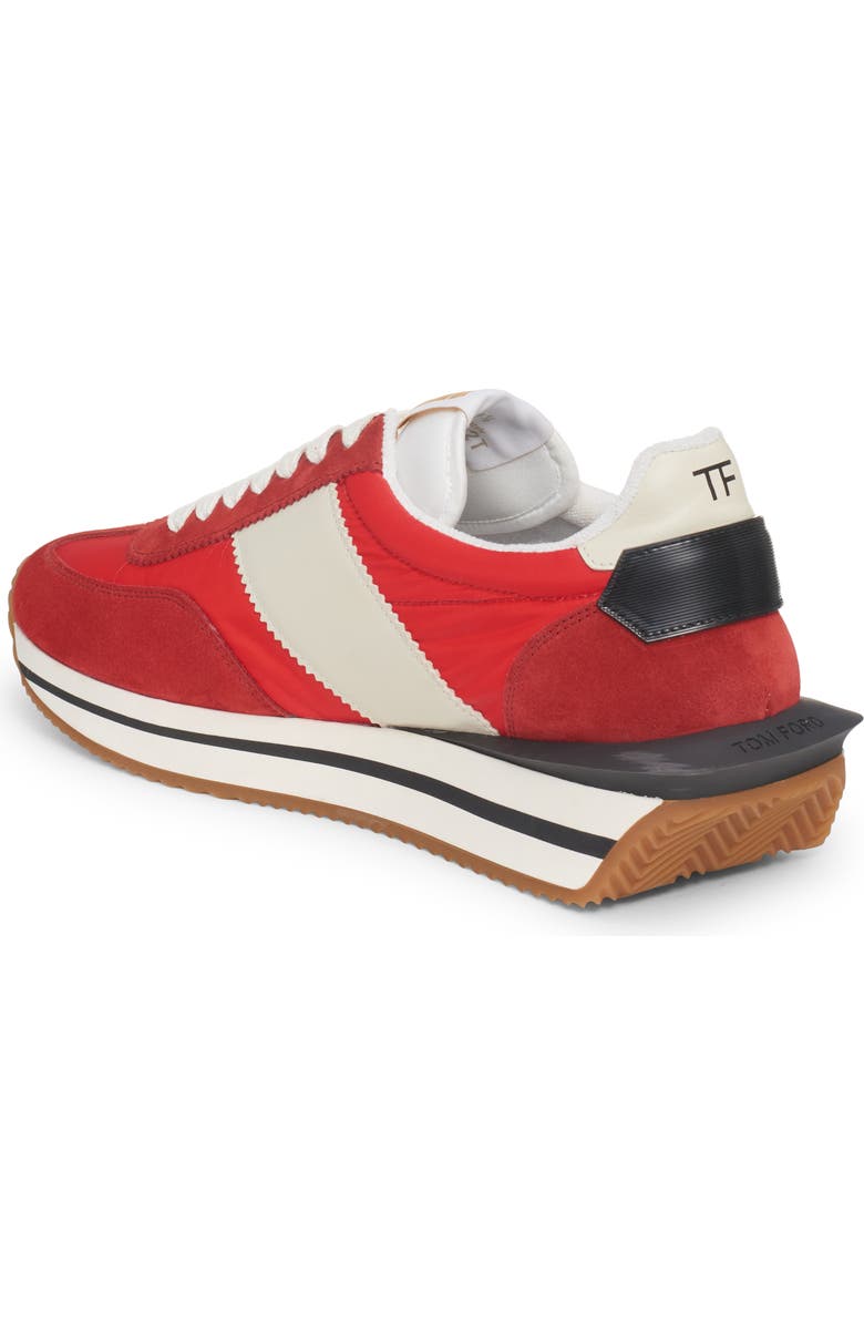 TOM FORD James Mixed Media Low Top Sneaker, Alternate, color,