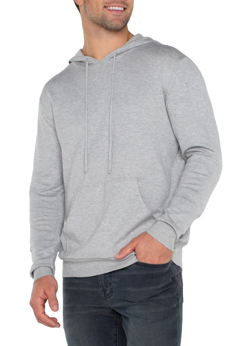 Lightweight Pullover Hoodie Sweater, Alternate, color, HEATHER GREY