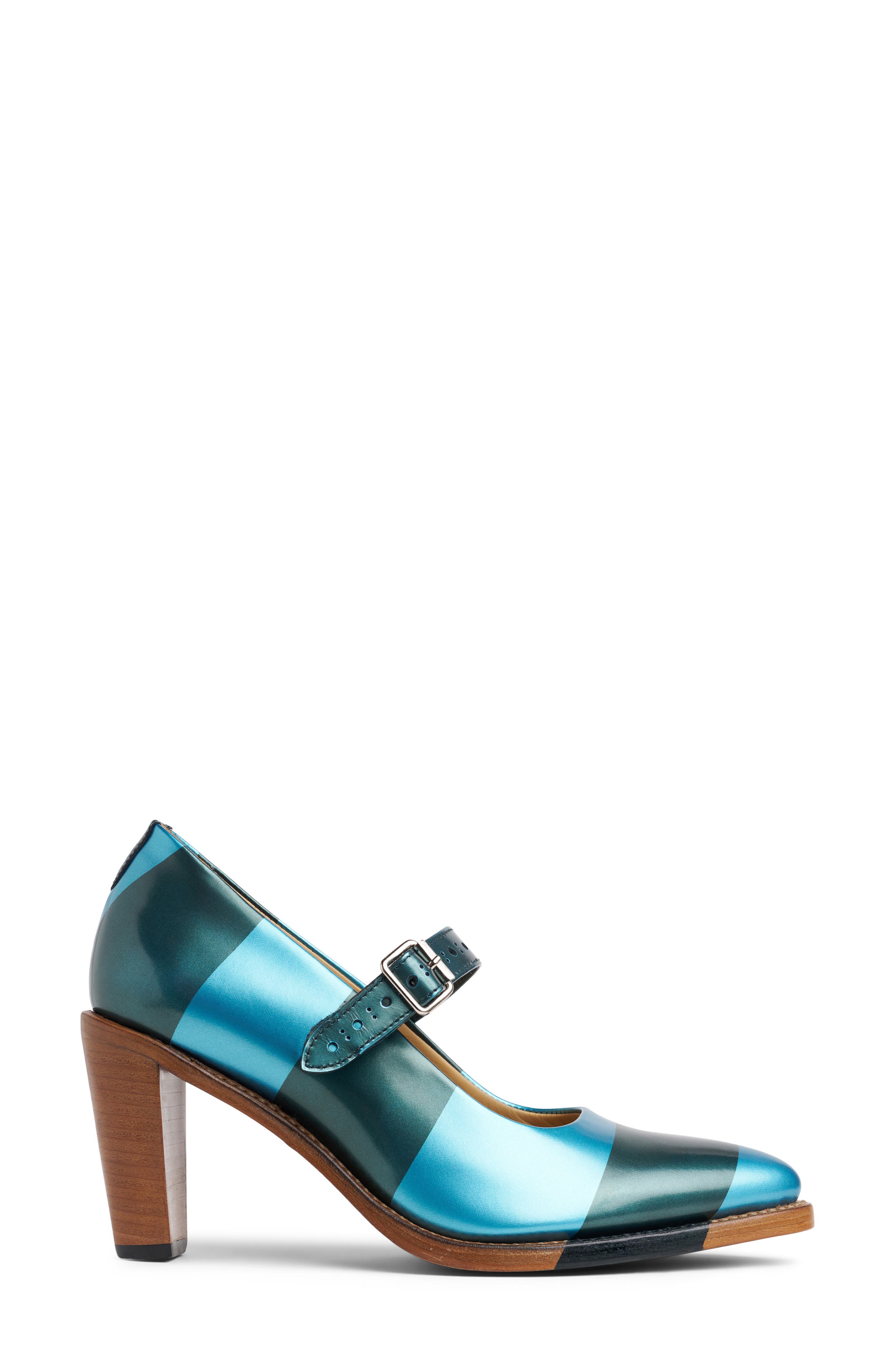 THE OFFICE OF US Mrs. Smith Mary Jane Pump, Alternate, color, Teal Metallic