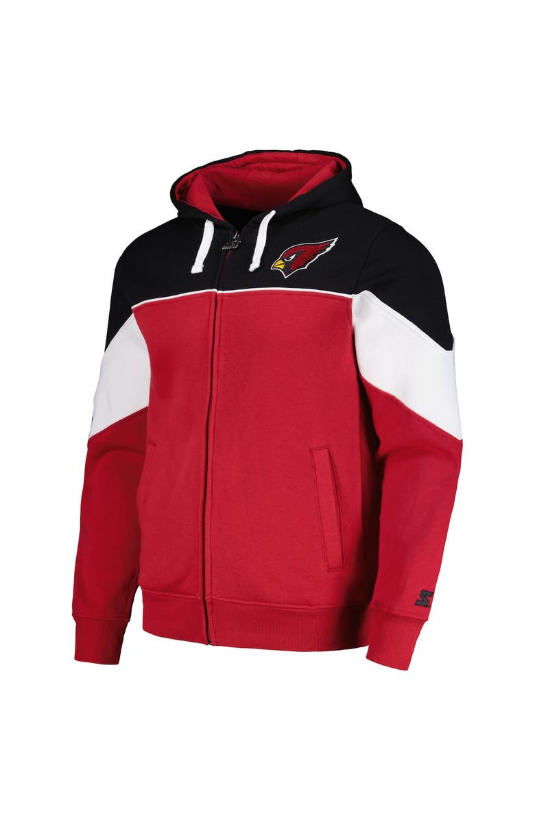 STARTER Men's Starter Cardinal/Black Arizona Cardinals Running Back Full-Zip Hoodie, Alternate, color, Cardinal