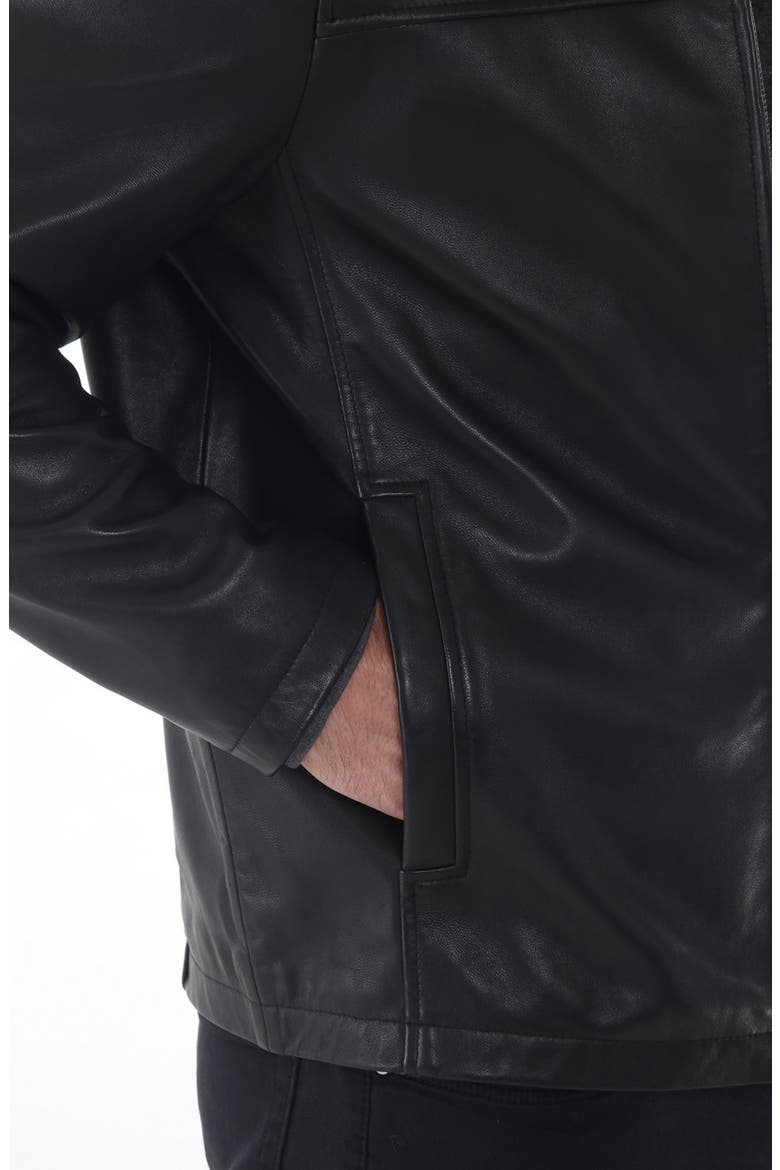 Lambertville Leather Jacket, Alternate, color, BLACK