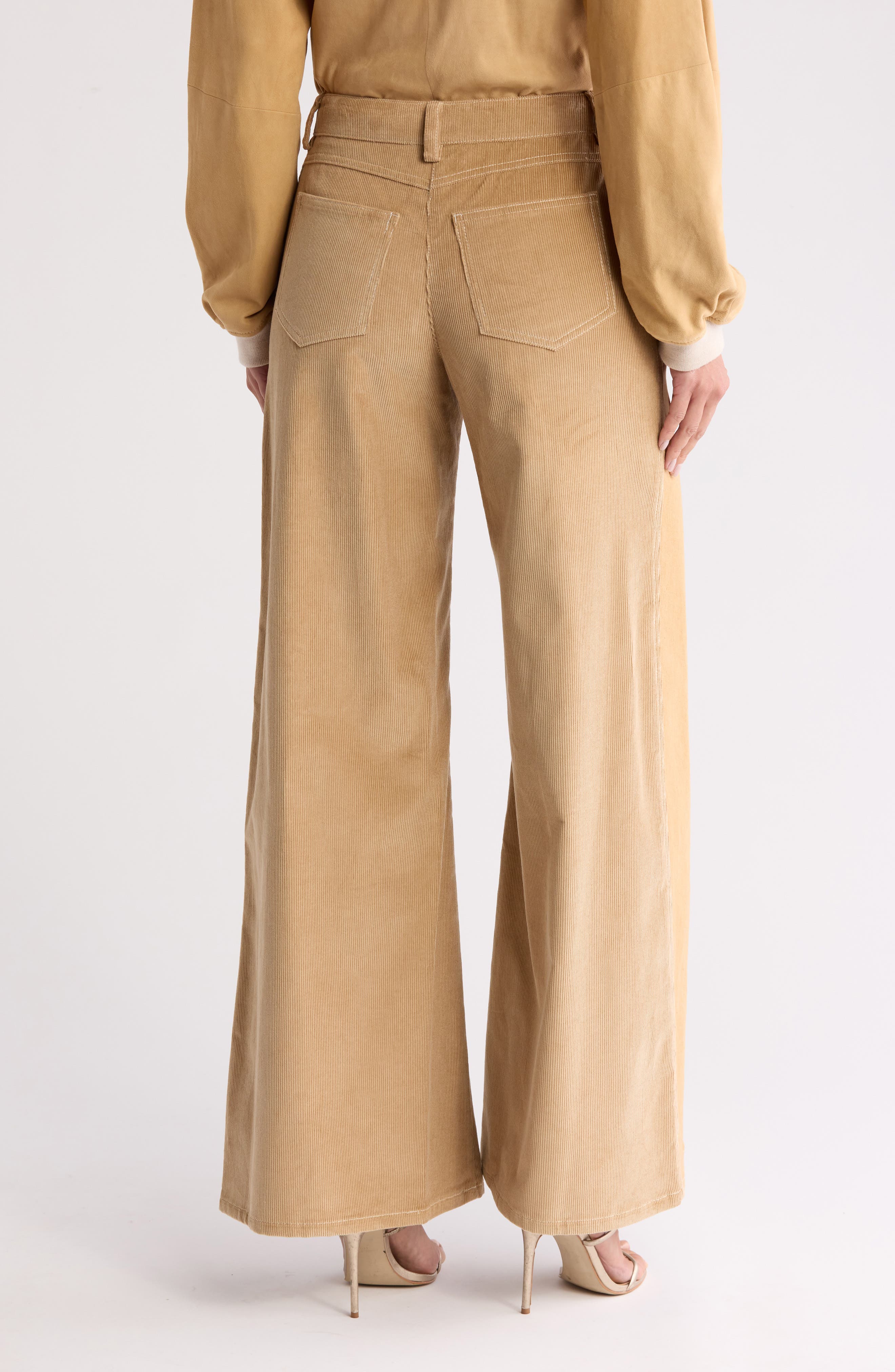 Contrast Panel Wide Leg Pants - image 2