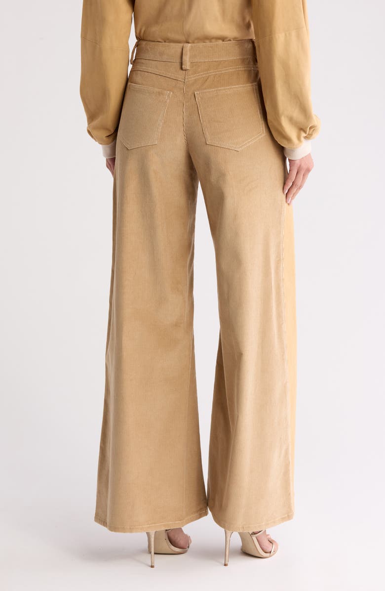 TWP Contrast Panel Wide Leg Pants, Alternate, color, Camel