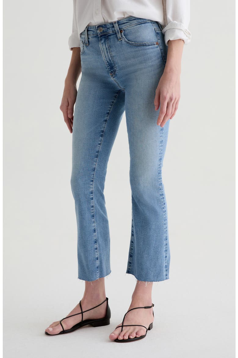 Farrah Mid Rise Crop Bootcut Jeans, Alternate, color, MARINA BLUE