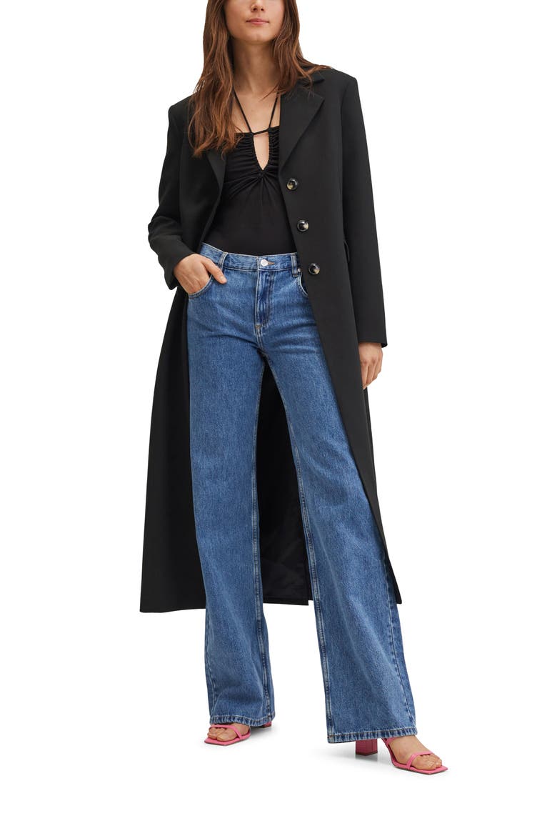 Longline Coat, Main, color, BLACK