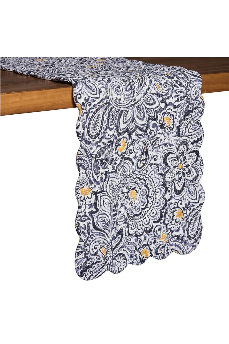 Serena Table Runner 14" x 51", Alternate, color, Blue