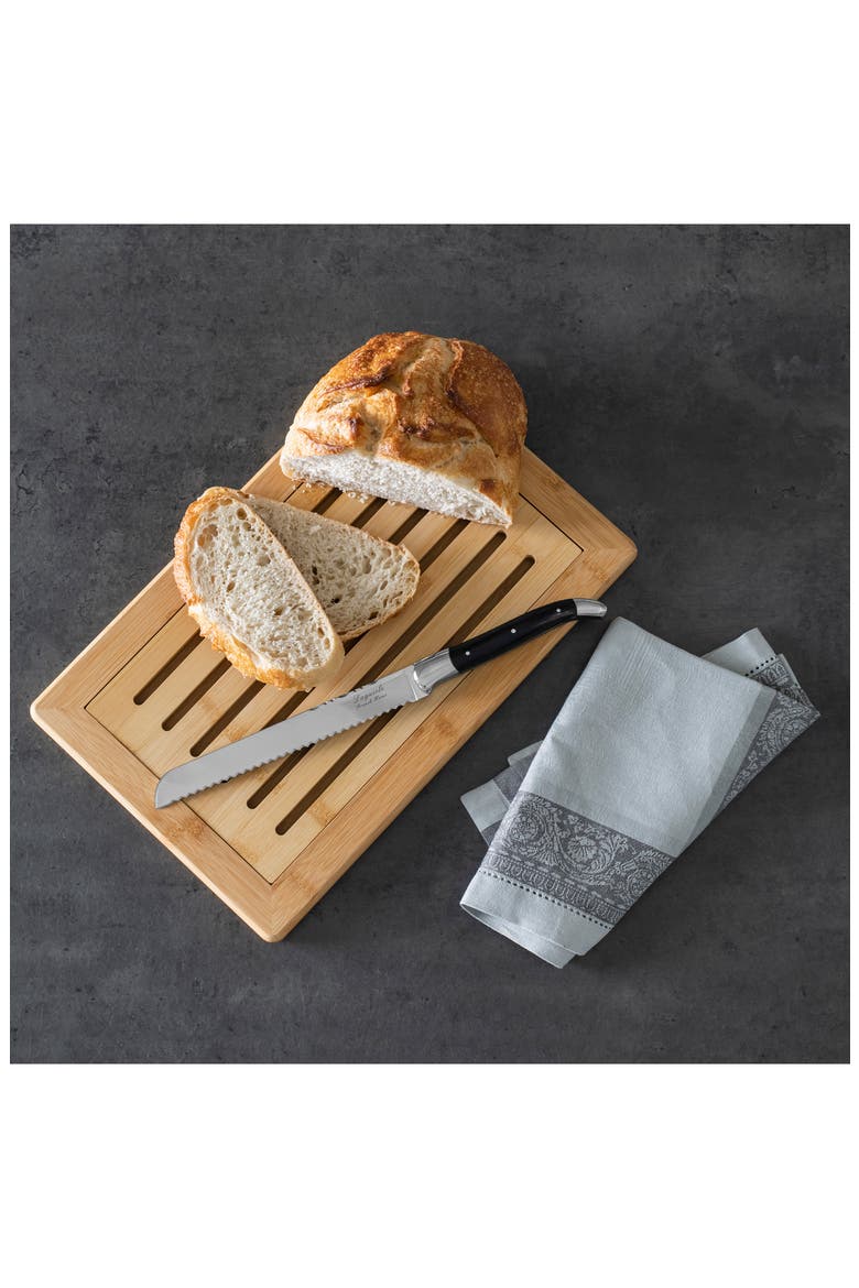 Laguiole Bread Knife & Cutting Board Set, Alternate, color, BLACK