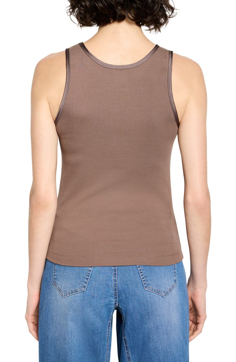 NIC+ZOE Perfect Knit Trimmed Tank, Alternate, color, Cocoa