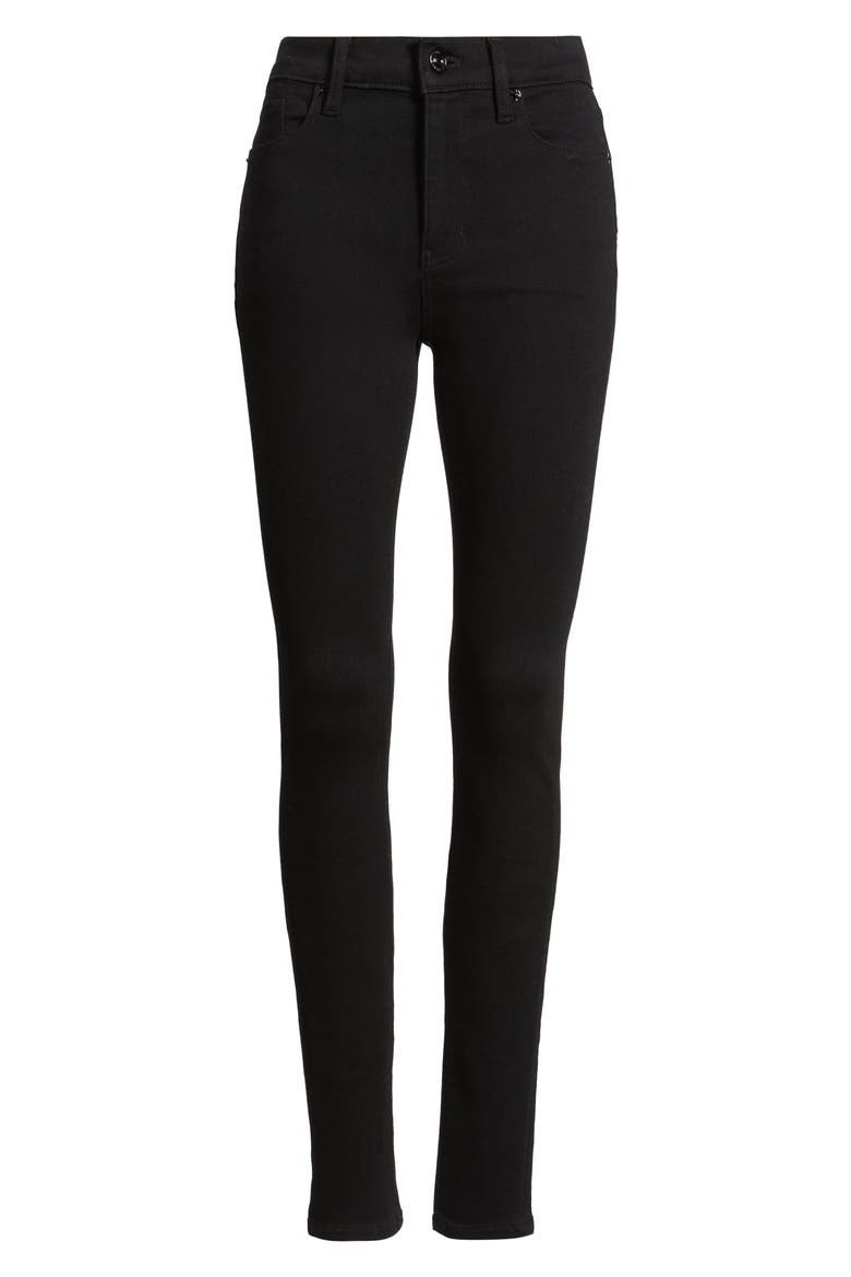 Le High Skinny Jeans, Alternate, color, BLACK
