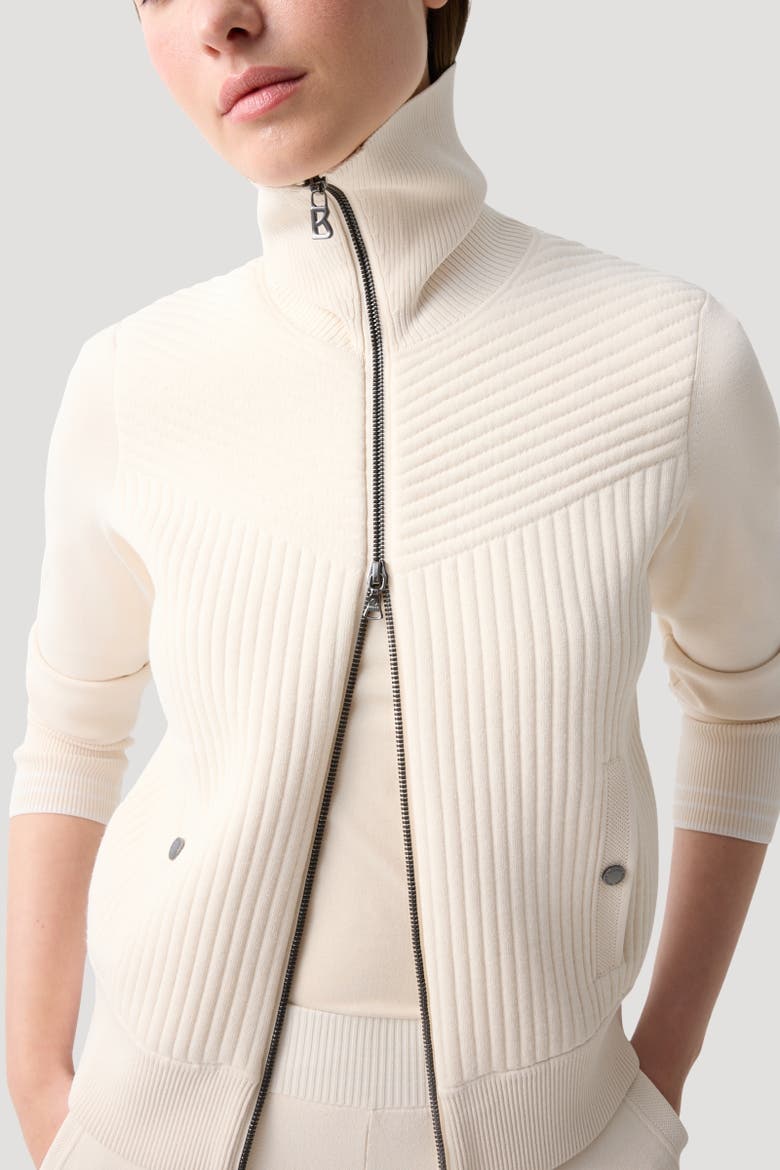 Jana Knit Jacket, Alternate, color, Cream