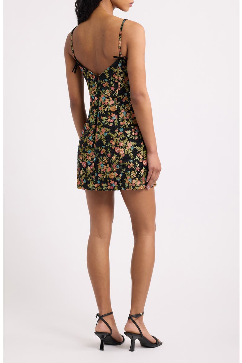 Sydney Floral Print Sleeveless Minidress, Alternate, color, MULTI