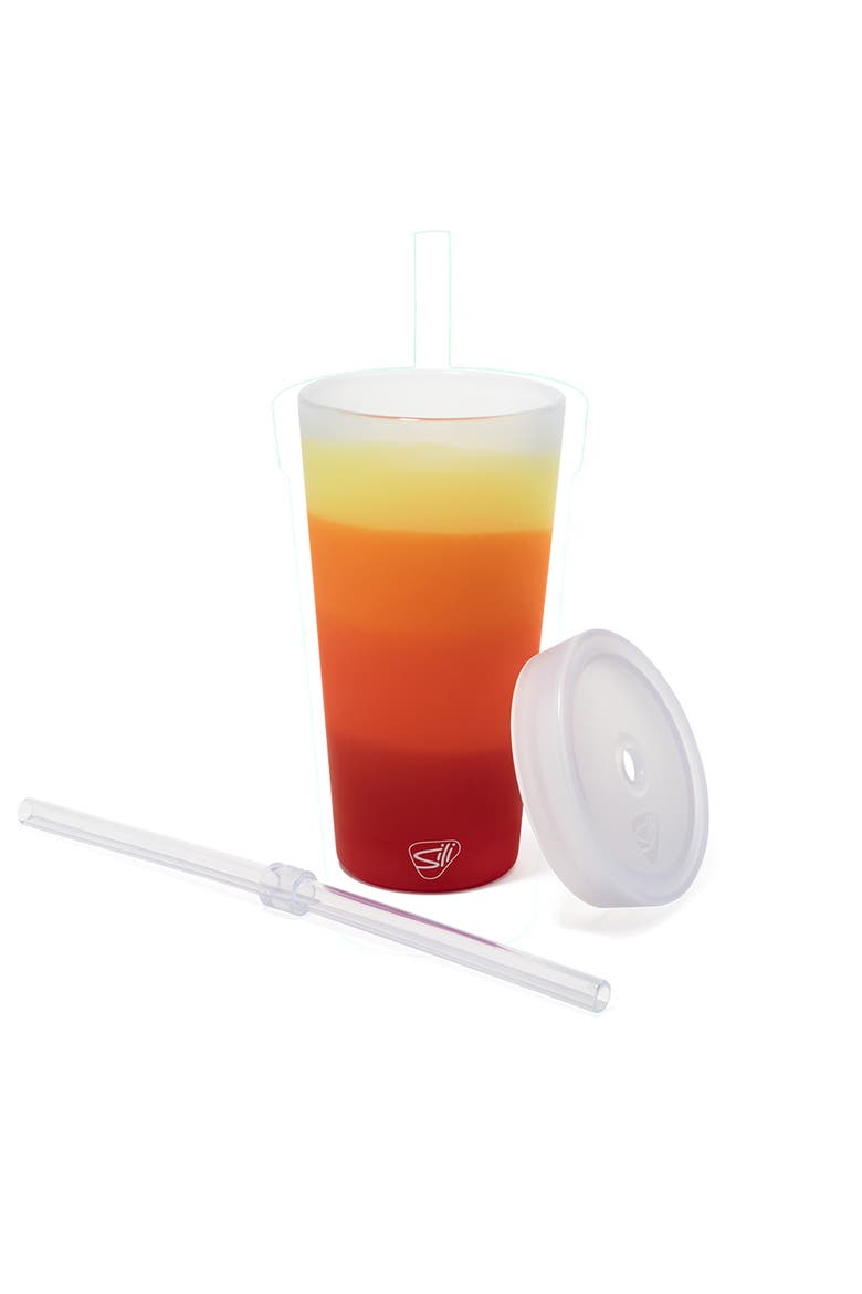 Silicone Straw Tumber 22oz 2 Pk, Alternate, color, Multicolored