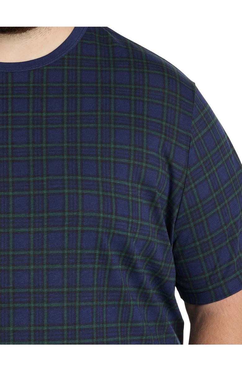 Harbor Bay by DXL Moisture-Wicking Plaid T-Shirt, Alternate, color, Peacoat Multi