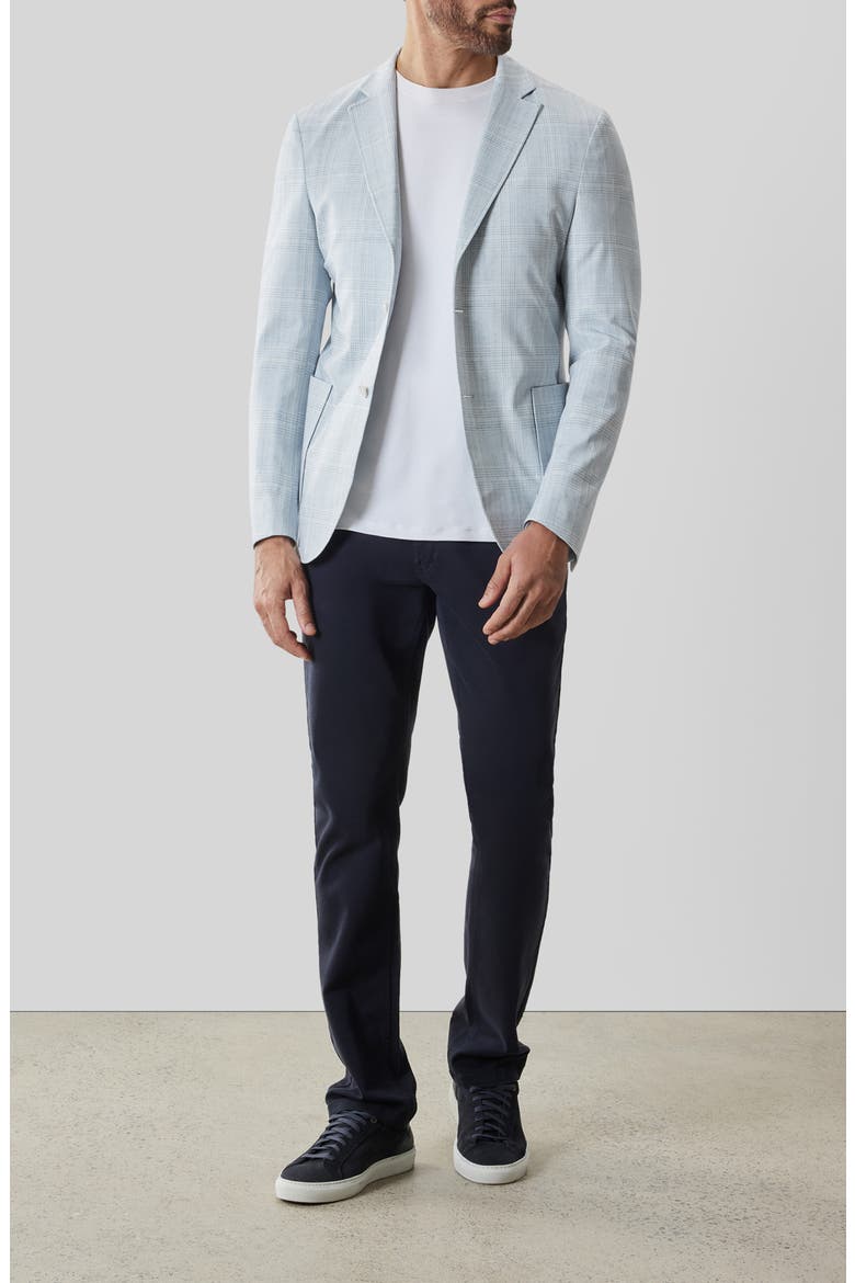 Vorn Plaid Knit Sport Coat, Alternate, color, POWDER BLUE