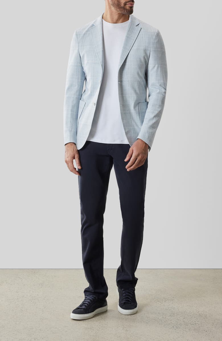 Robert Barakett Vorn Plaid Knit Sport Coat, Alternate, color, Powder Blue