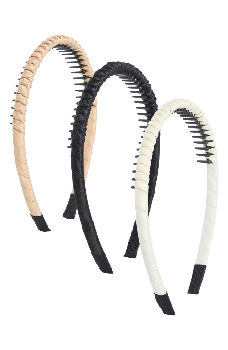 Chelsea28 Assorted 3-Pack Comb Headbands, Main, color, Neutral Multi