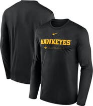 Nike Men's Nike Black Iowa Hawkeyes 2025 Courtside Basketball Shootaround Legend Dri-FIT Long Sleeve T-Shirt