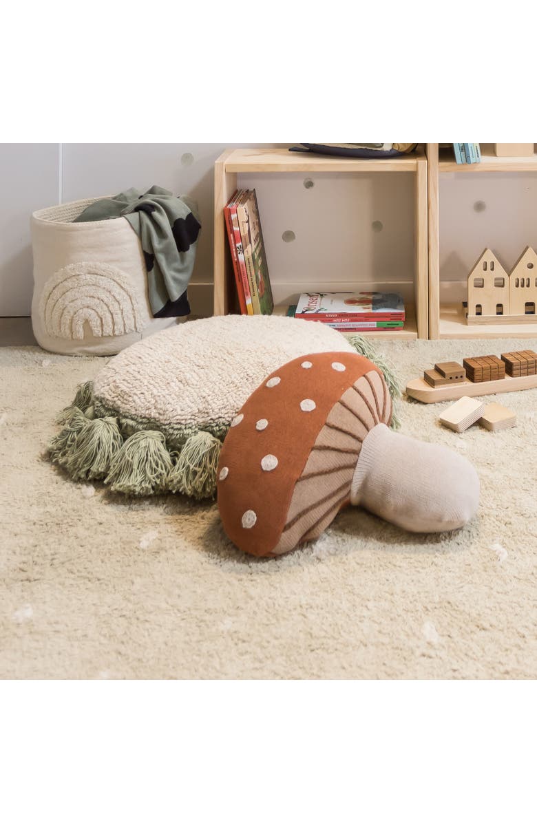 Lorena Canals Cushion Circle, Alternate, color, Natural, Medium Green