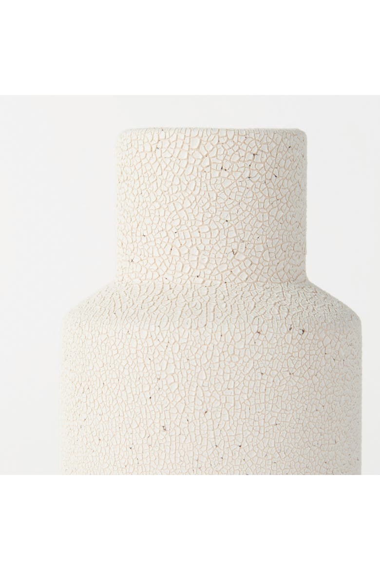 Salar Crackled Ceramic Vase, Alternate, color, Cream