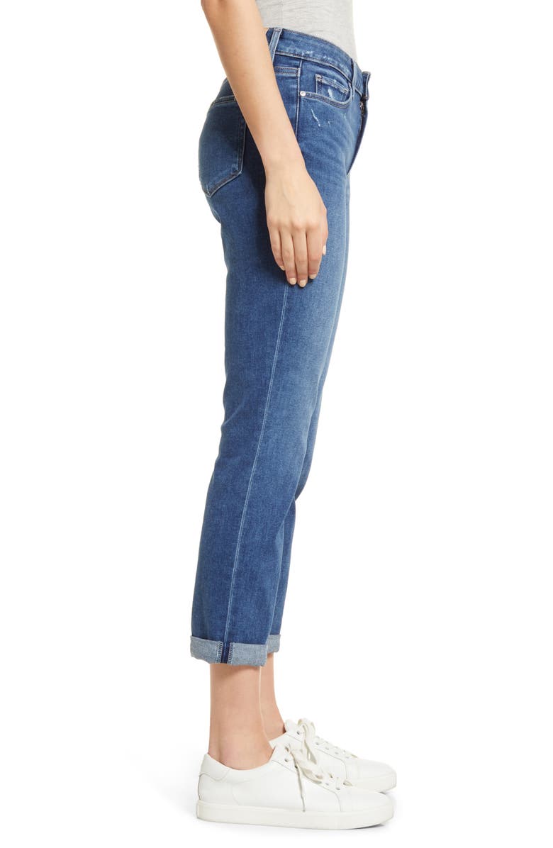 PAIGE Brigitte High Waist Slim Boyfriend Jeans, Alternate, color, Eiffel Distressed