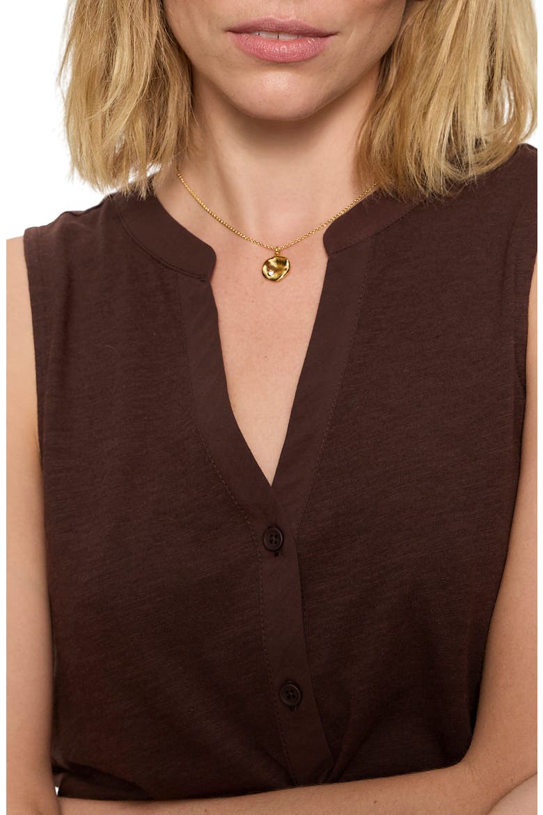 All Set Button Tank, Alternate, color, RICH SOIL BROWN
