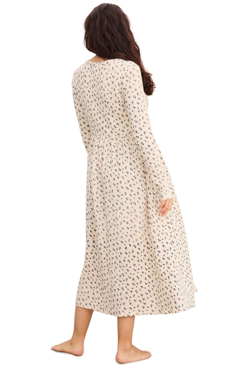 HATCH The Printed Waffle Nursing Dress, Alternate, color, Forget Me Not Floral
