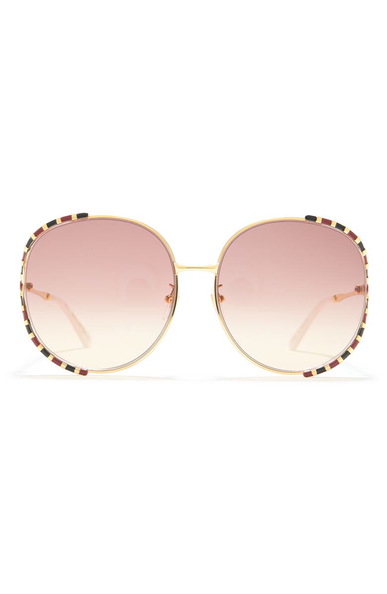 Gucci 59mm Round Sunglasses, Main, color,