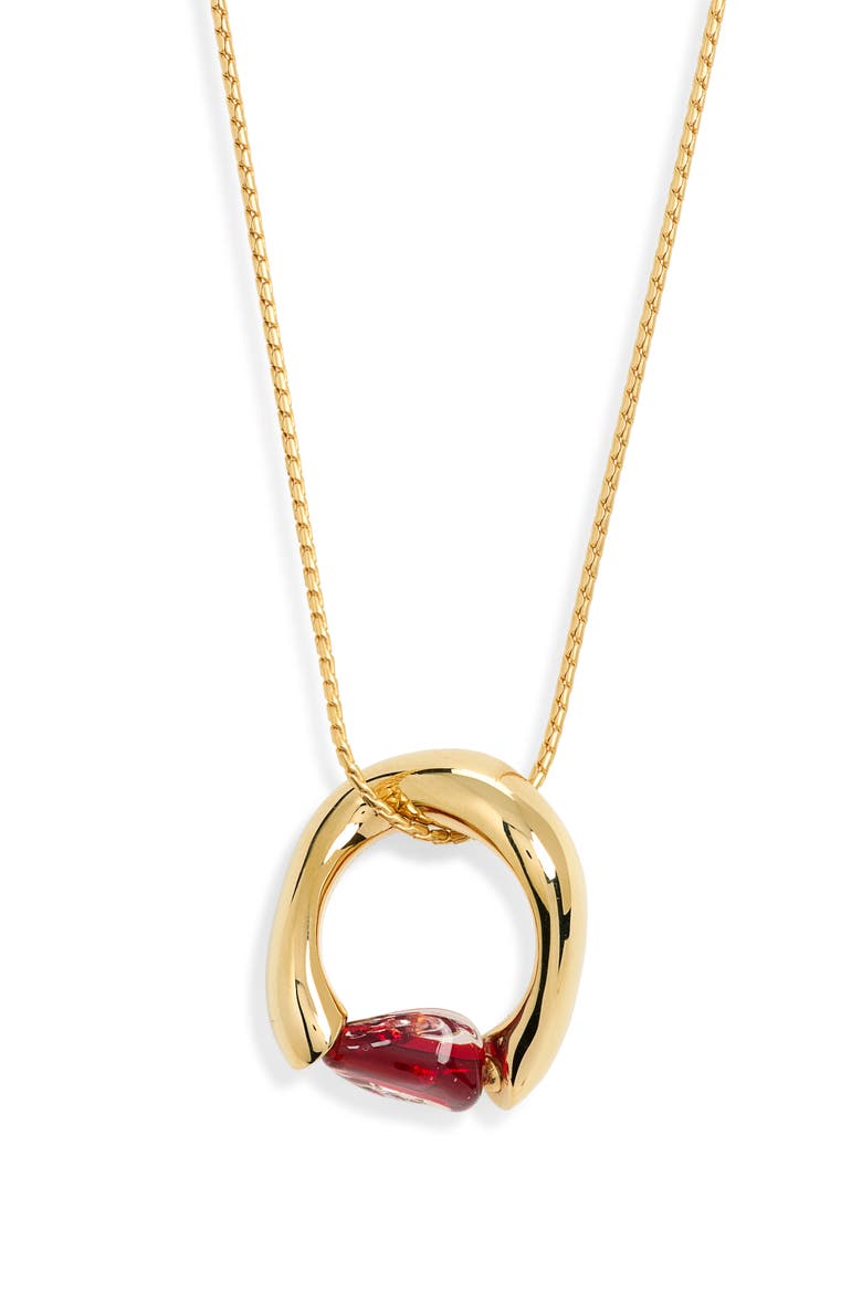 Sculpted Ring Pendant Necklace, Main, color, 6260 LACQUER