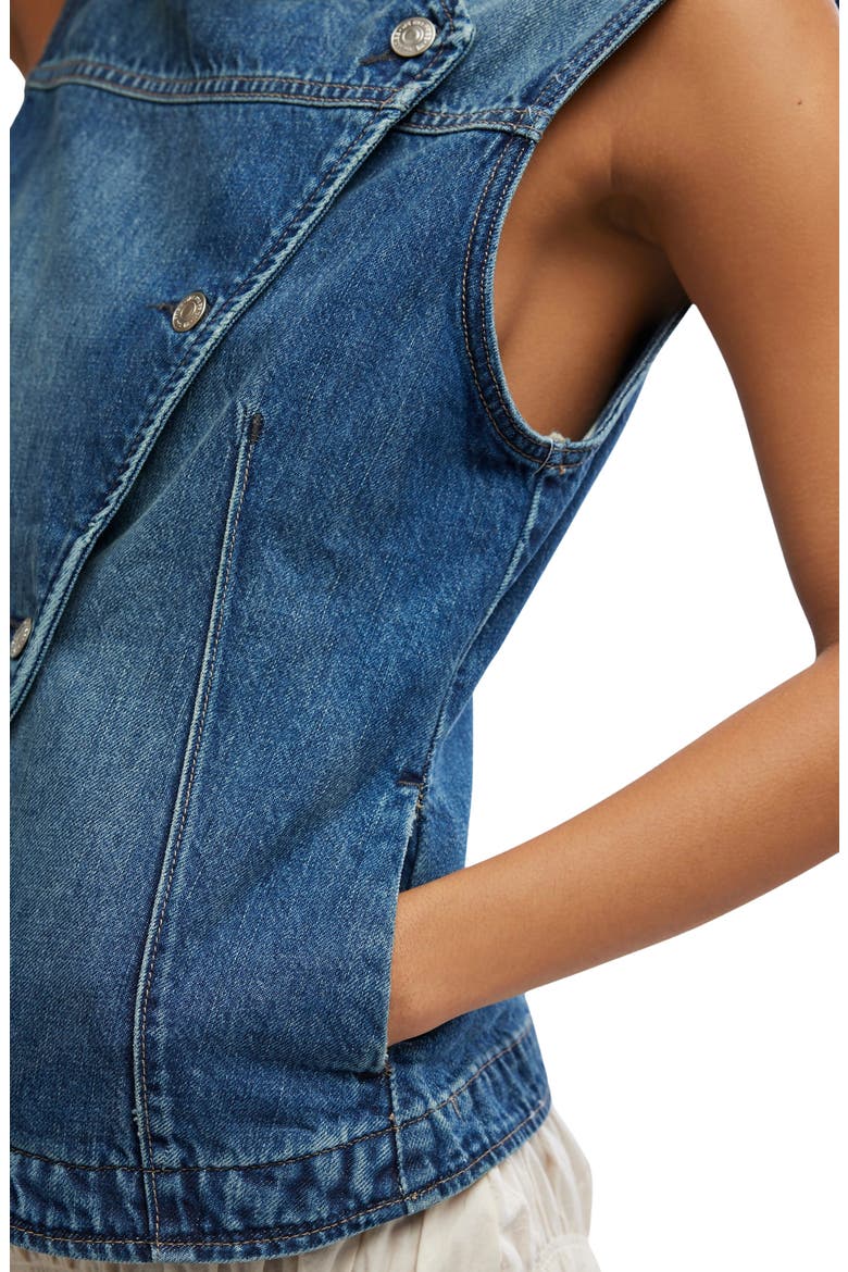 Maris Sleeveless Denim Top, Alternate, color, WALL FLOWER