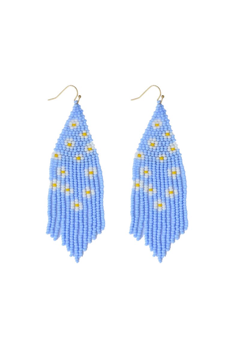 Daisy Earrings, Main, color, Blue