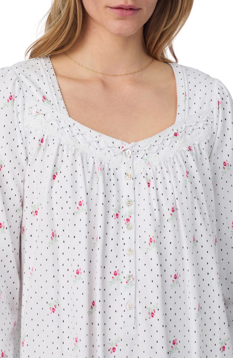 Eileen West Lace Trim Ballet Nightgown, Alternate, color, Ditsy Floral