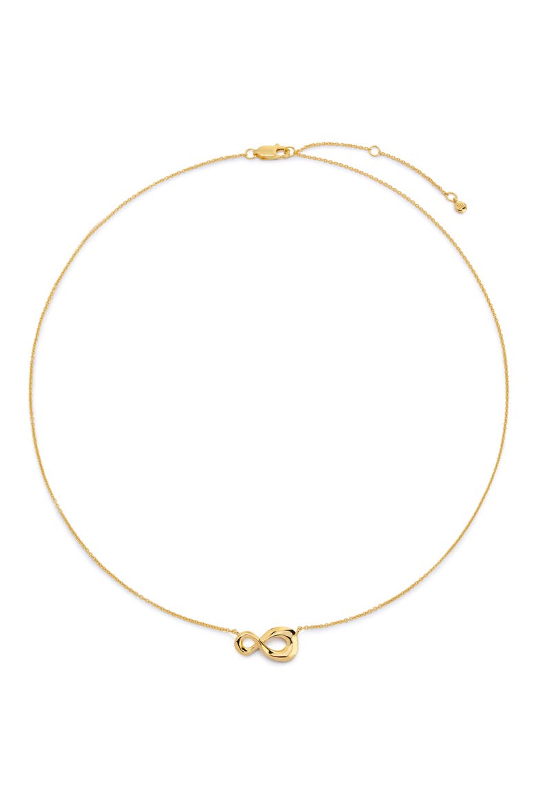 Infinity Pendant Necklace, Main, color, 18CT GOLD VERMEIL