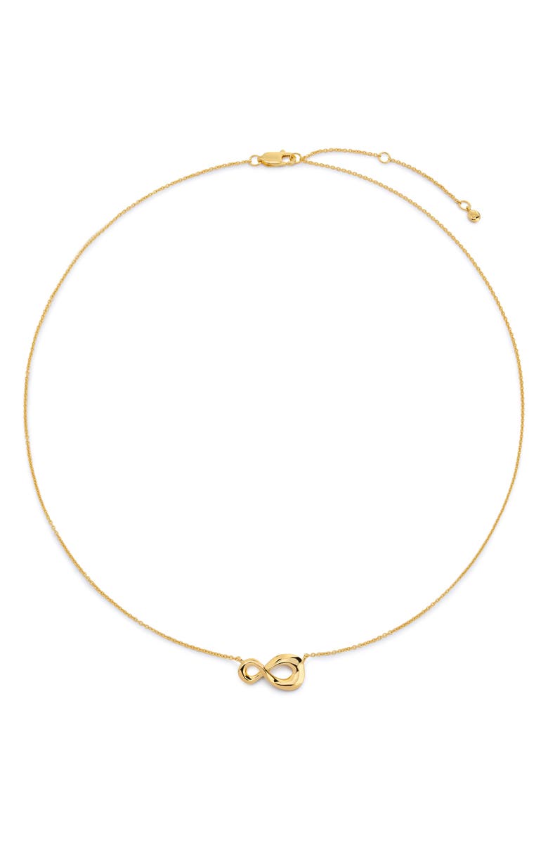 Monica Vinader Infinity Pendant Necklace, Main, color, 18Ct Gold Vermeil