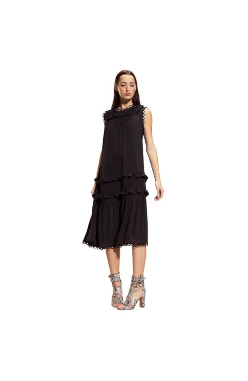 Cynthia Rowley Annabelle Sleeveless Midi Dress In Black