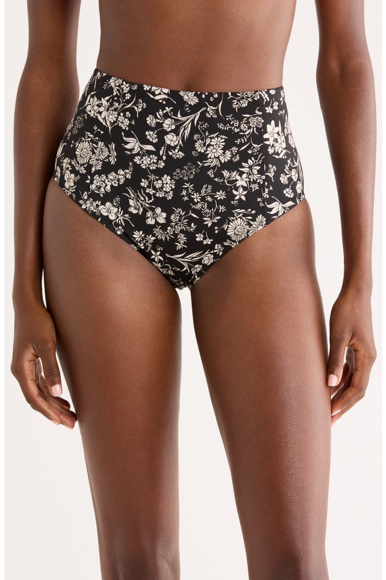 Zahara High Waist Bikini Bottoms, Main, color, MIDNIGHT BLOOM