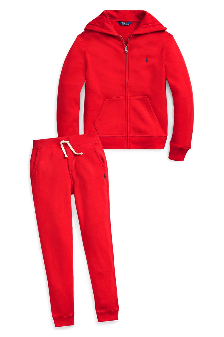 Kids' Fleece Zip Hoodie, Alternate, color, RL 2000 RED