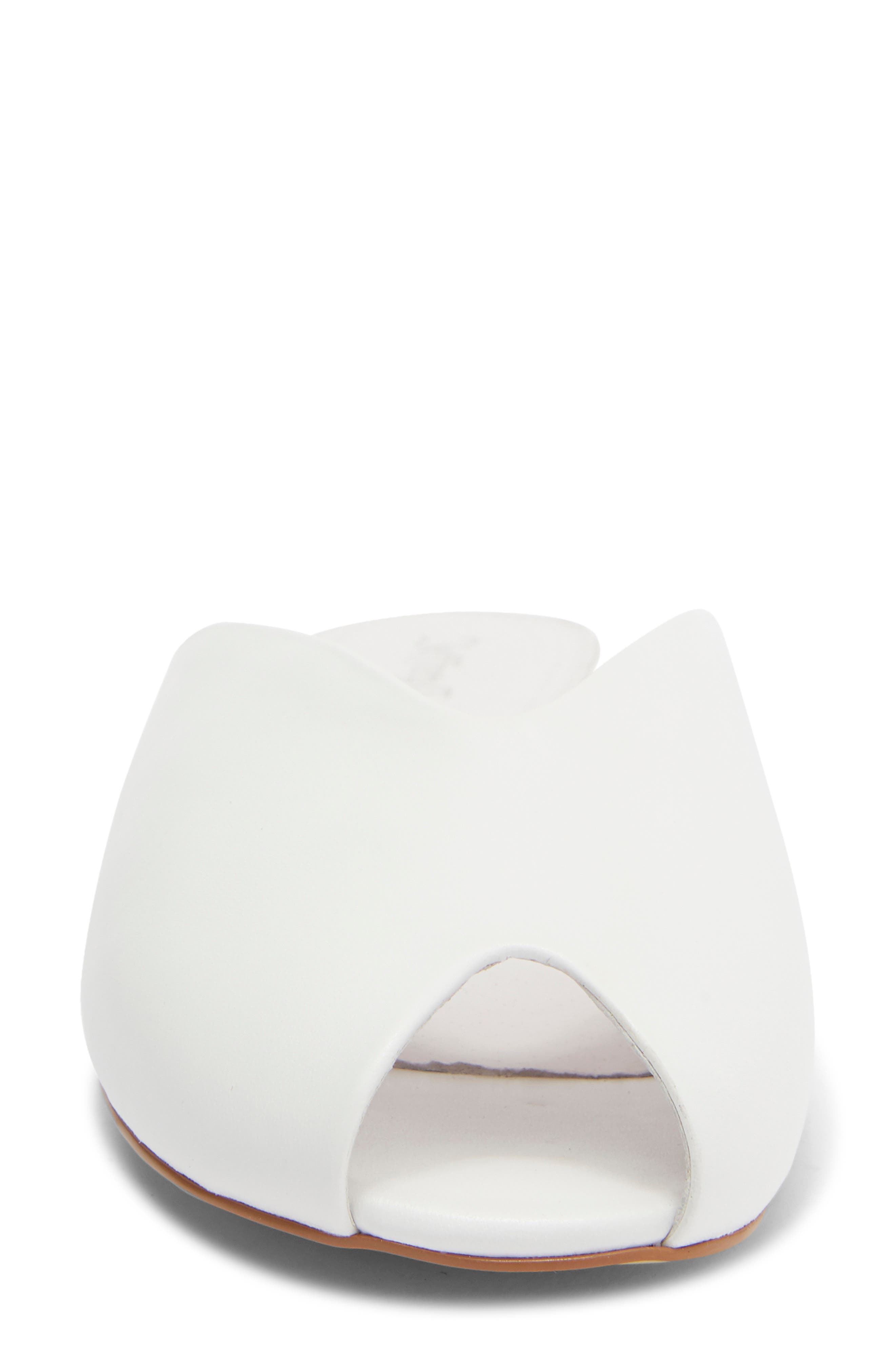 Indwell Peep Toe Slide Sandal, Alternate, color, WHITE