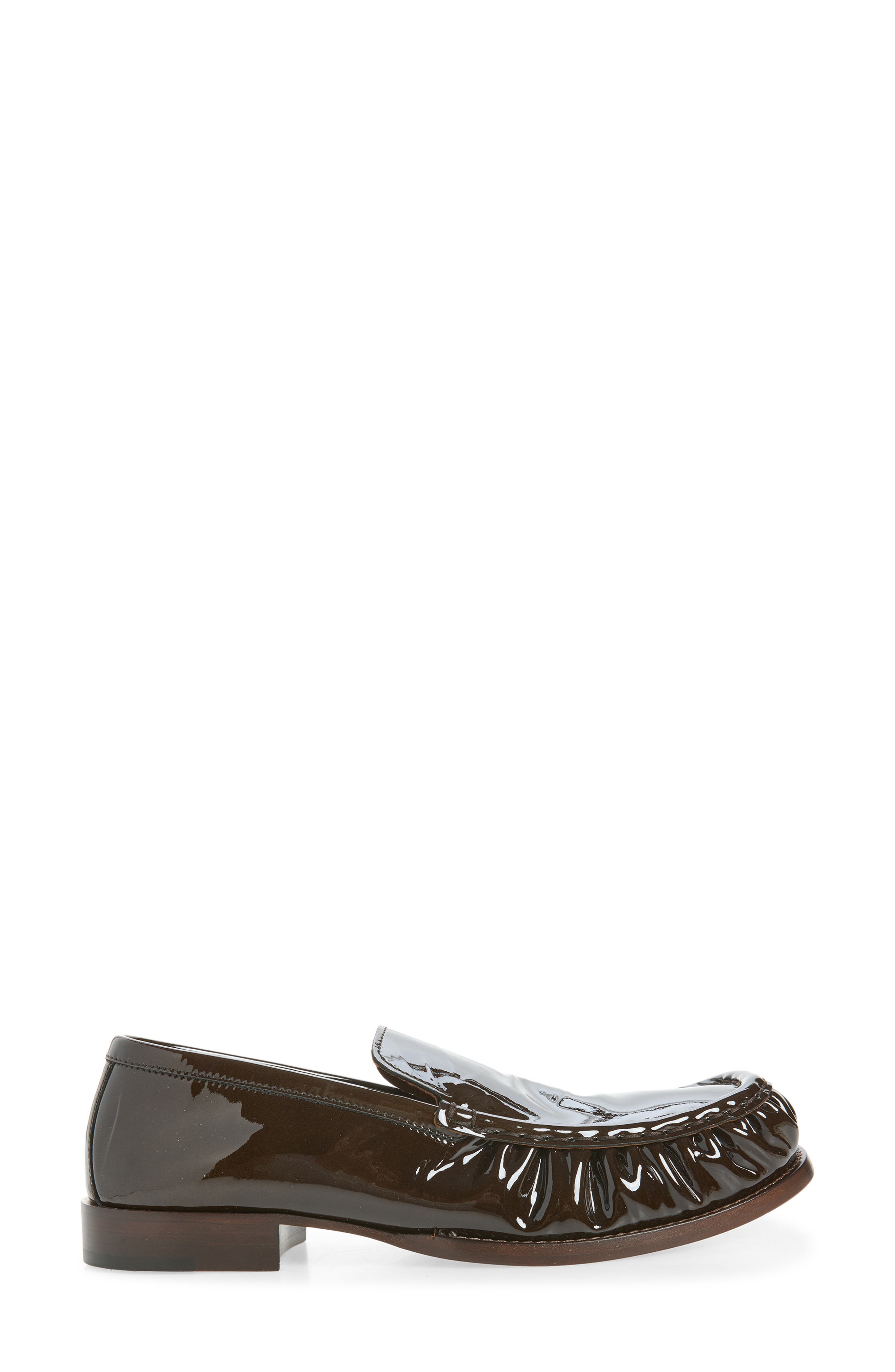 Crinkled Patent Leather Loafer, Alternate, color, 607 OLIVE