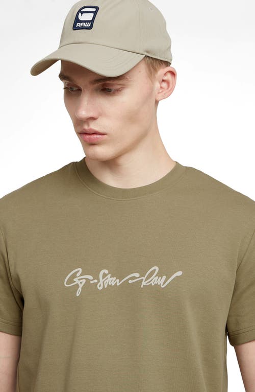 G-star G-script Graphic T-shirt In Ensis Green