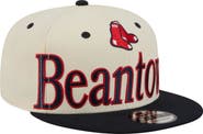New Era Men's New Era Cream Boston Red Sox Oversized Slogan 9FIFTY Snapback Hat
