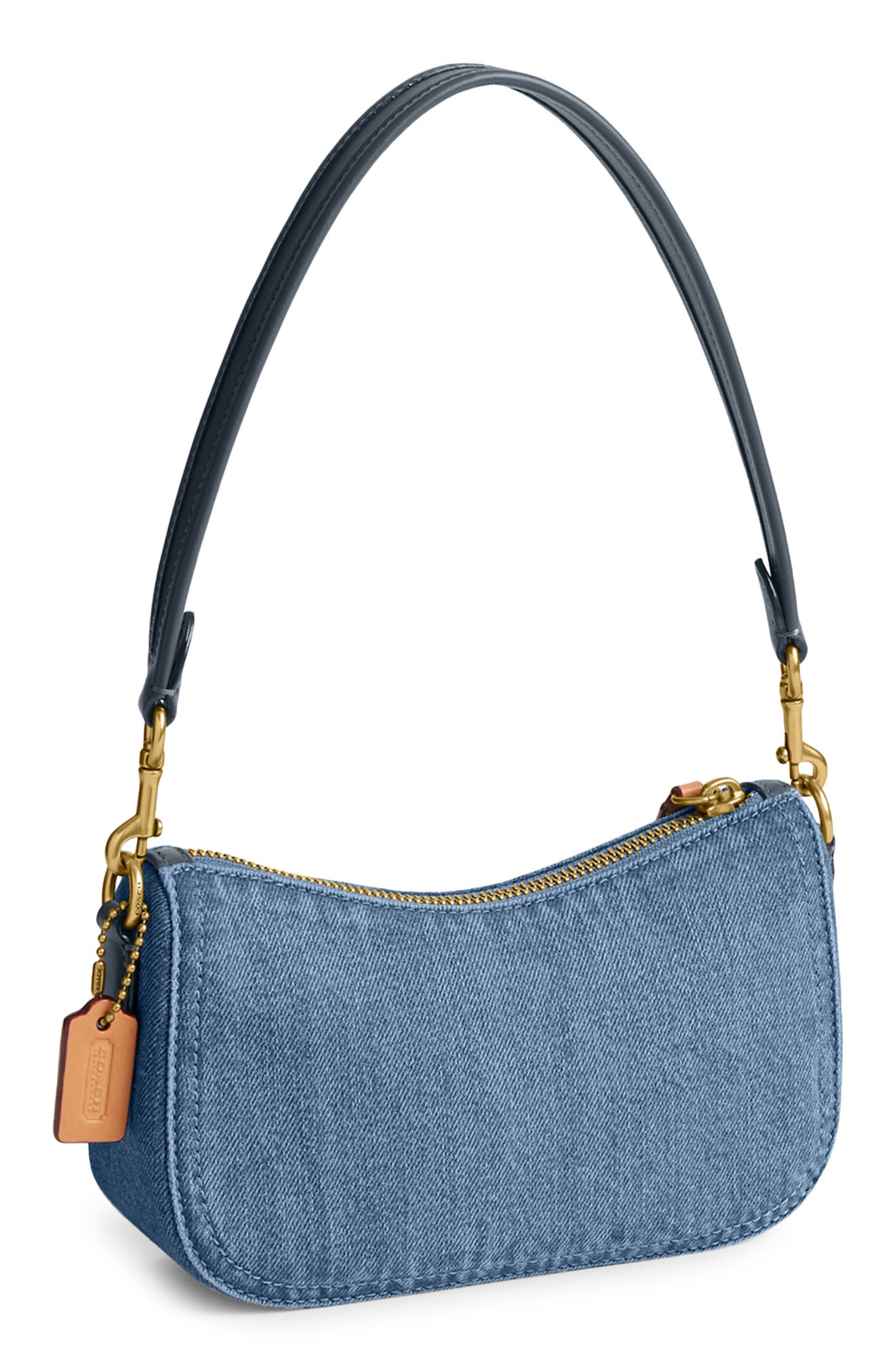 COACH Denim Shoulder Bag, Alternate, color, 